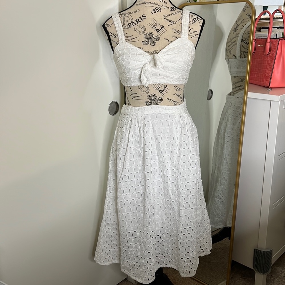 Abercrombie Eyelet 2 piece matching skirt set